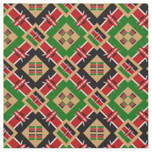 Tissu Kenya : Drapeau et mode de tissus tendance GLD
