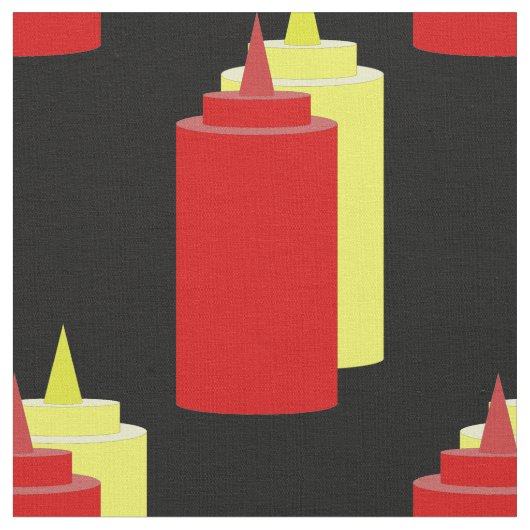 Tissu Ketchup et moutarde (Fermer)