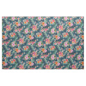 Tissu Ketmie foncée de MERVEILLE TROPICALE florale (Yard)