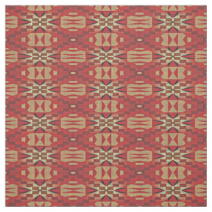 Tissu Khaki Brown Orange Rouge Taupe Beige Ethnie
