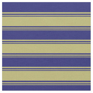 Tissu Khaki foncé et Motif bleu nuit