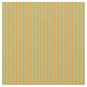 Tissu Khaki foncé et Motif orange foncé