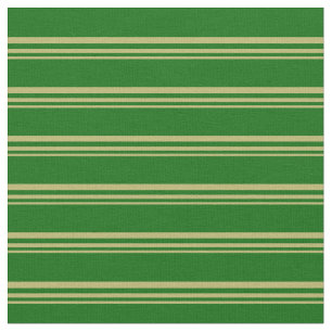 Tissu Khaki foncé et rayures vert foncé