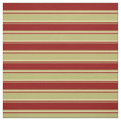 Tissu Khaki foncé, Rouge foncé & Tan Lines (Échantillon)