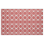 Tissu Kimono imprimé, blanc et rouge foncé (Fat Quarter)