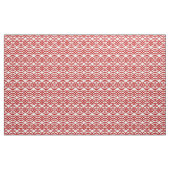 Tissu Kimono imprimé, blanc et rouge foncé (Yard)