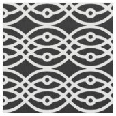 Tissu Kimono imprimé, blanc sur noir (fermé)