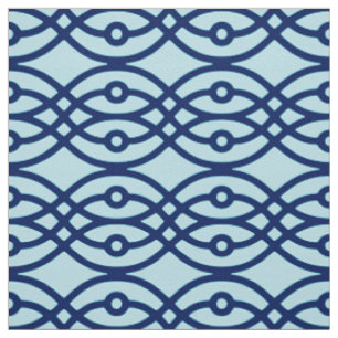 Tissu Kimono imprimé, marine et bleu clair