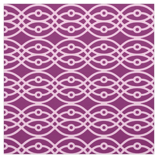 Tissu Kimono imprimé, prune et rose (Échantillon)