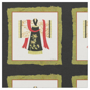 Tissu Kimono japonais traditionnel avec l'impression