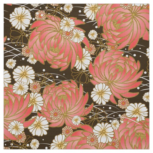 Tissu kimono motif japonais (Échantillon)