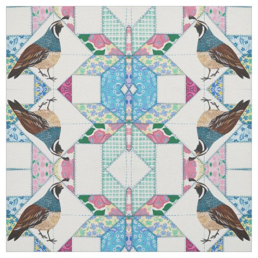 Tissu King Quail arrive pour le thé (Échantillon)
