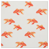 Tissu kingyo rouge et jaune (Échantillon)