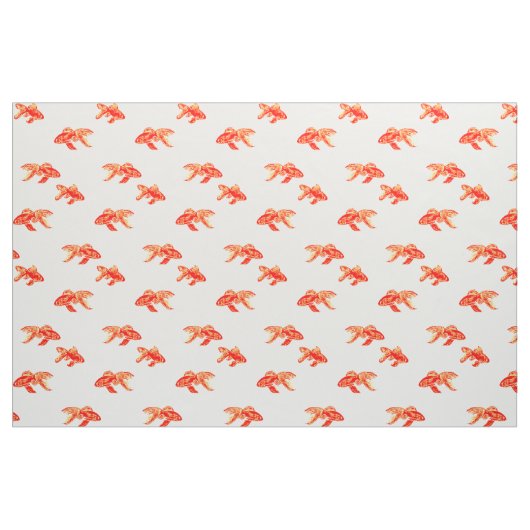 Tissu kingyo rouge et jaune (Fat Quarter)