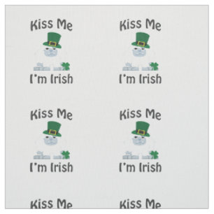 Tissu Kiss Me Im Jour de la Saint Patrick Irlandais Yeti