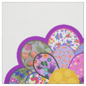 Tissu Kit de coupe et de couture de coussin rond floral (Échantillon)