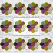 Tissu Kit de Coussin Fleur Ronde de Style Courte et Cout (Carreau)