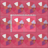 Tissu Kit de Coussin Rond Matelassé à Couper et Coudre (Carreau)