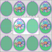 Tissu Kit de couture et découpe de peluche de Pâques à f (Carreau)