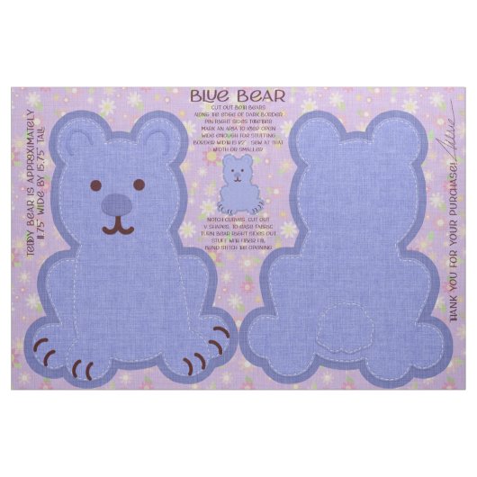 Tissu Kit de découpe et de couture Blue Bear Fat Quarter (Fat Quarter)