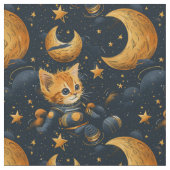 Tissu Kitten dans l'espace. Belle crèche à thème (Détail)