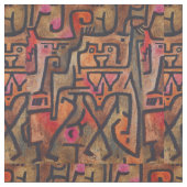 Tissu Klee Expressionniste Forêt Abstraite Art Moderne (Fermer)