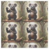 Tissu Koala Avec Une Flûte, (Échantillon)