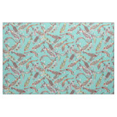 Tissu koi bleu chanceux (Yard)