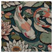 Tissu Koi parmi les Lilies II (Fermer)