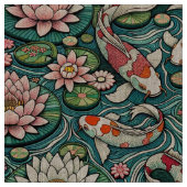 Tissu Koi parmi les Lilies III (Fermer)