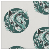 Tissu Koi Vert (Détail)