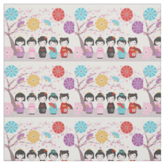 Tissu Kokeshi Dolls