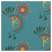 Tissu Kokopelli avec Sun Turquoise (fermé)