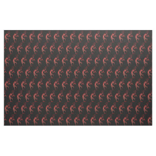 Tissu kokopelli de cannelure-playing sur le noir