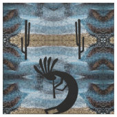 Tissu Kokopelli Desert Mosaic Blue (Échantillon)