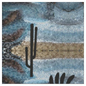 Tissu Kokopelli Desert Mosaic Blue (Détail)