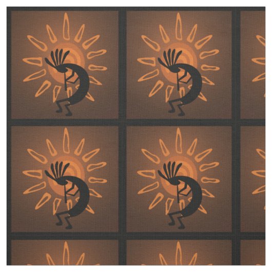 Tissu Kokopelli Sun Southwest Rustic Brown (Échantillon)