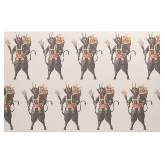 Tissu Krampus enlève des enfants avec une badine (Yard)
