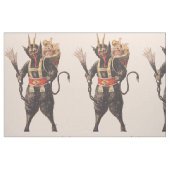 Tissu Krampus enlève des enfants avec une badine (Fat Quarter)