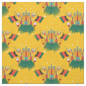 tissu kwanzaa jaune (Échantillon)