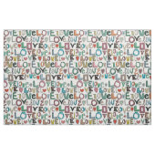 Tissu l o v e LOVE blanc (Fat Quarter)