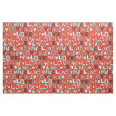 Tissu l o v e LOVE rouge (Fat Quarter)