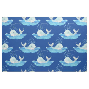 Tissu La baleine mignonne personnalisée de bébé de
