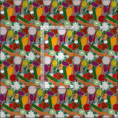 Tissu la bonne menthe (Carreau)