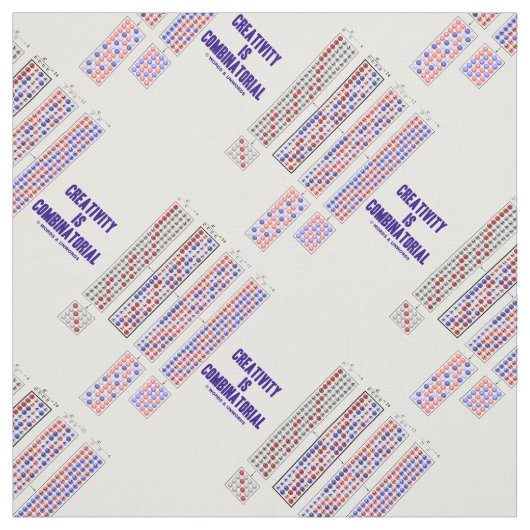 Tissu La créativité est permutations combinatoires (Échantillon)
