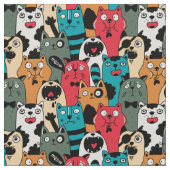 Tissu La Crowd of cats (Détail)