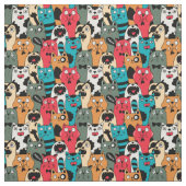 Tissu La Crowd of cats (Échantillon)