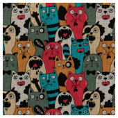 Tissu La Crowd of cats (Fermer)