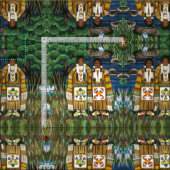 Tissu La femme de Nez Perce (Carreau)