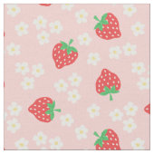 Tissu La fraise fleurit le motif rose (Fermer)